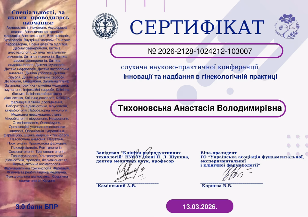 Інновації та надбання в гінекологічній практиці